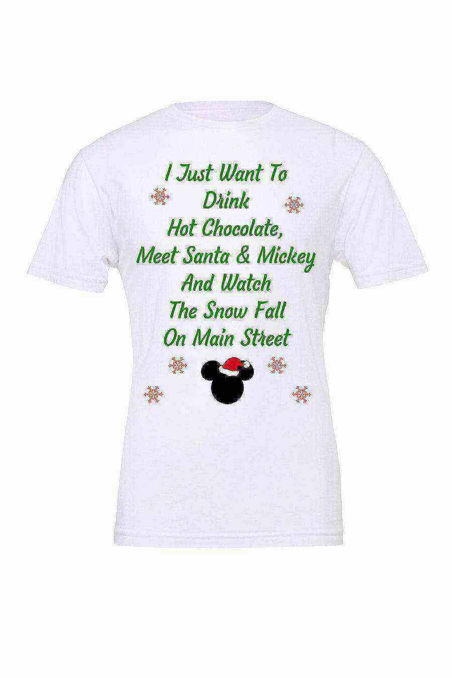 Womens | I Just Want to Disney World Christmas Tee - Dylan's Tees