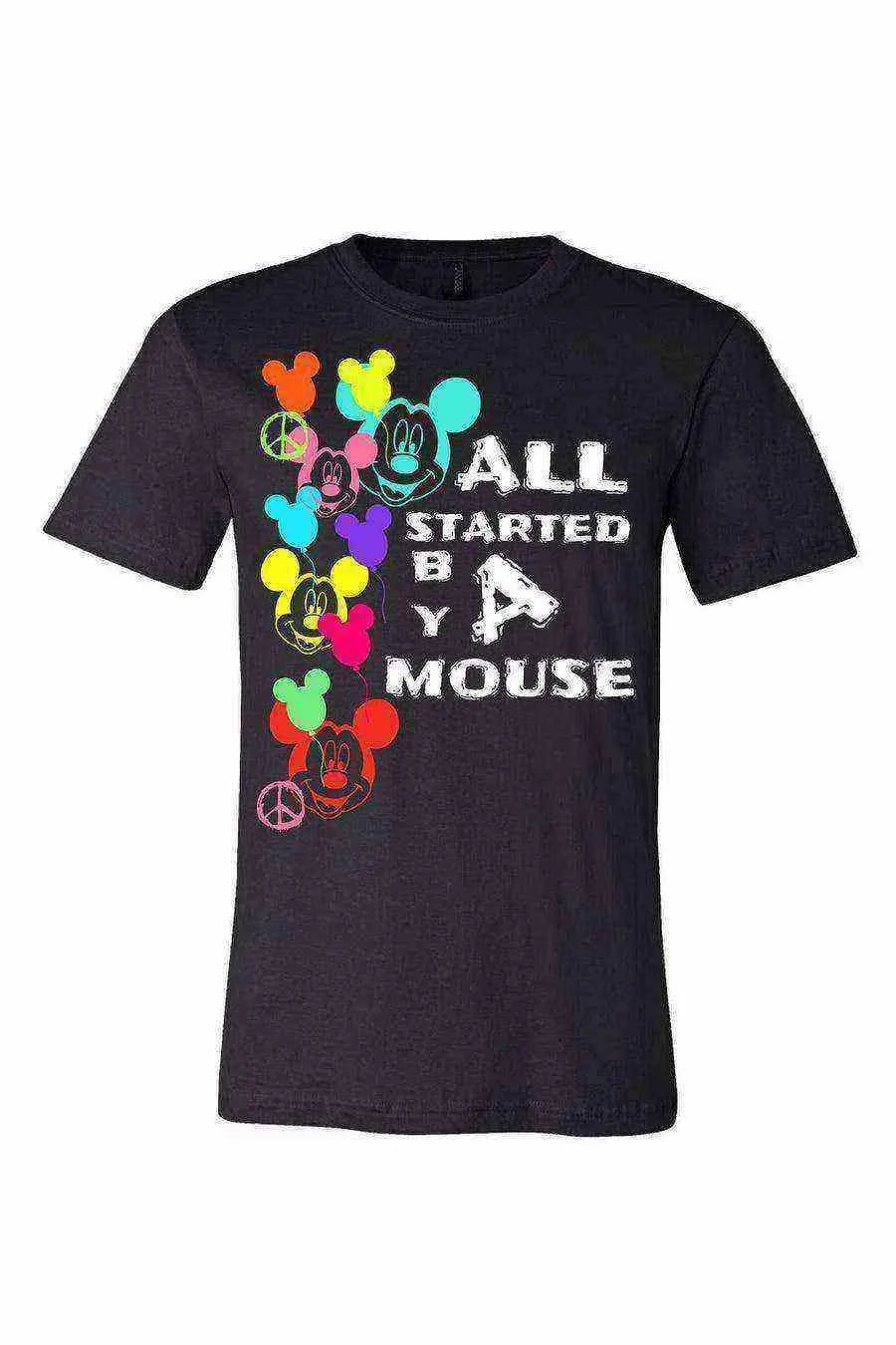 All Started By A Mouse Shirt | Mickey Balloons Shirt - Dylan's Tees