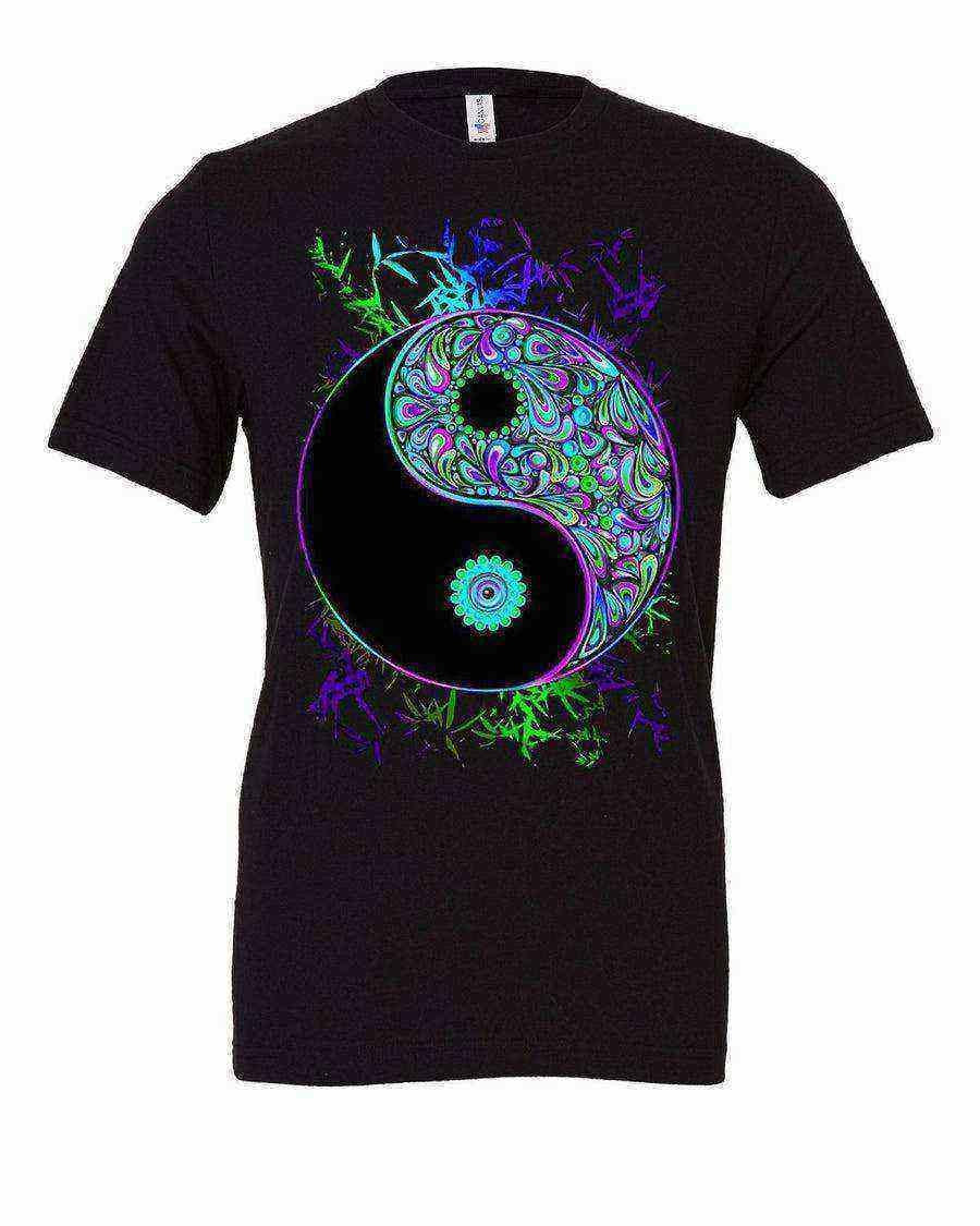 Black Light Yin Yang Shirt - Dylan's Tees