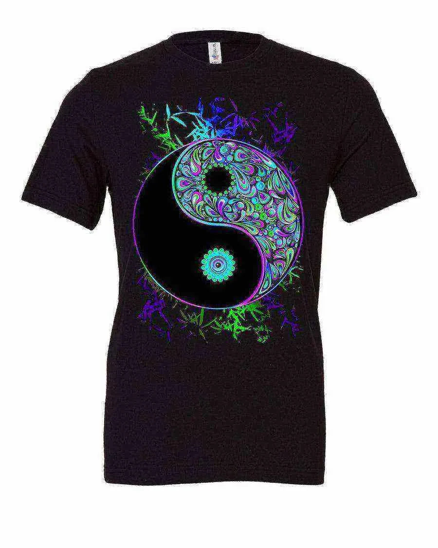 Black Light Yin Yang Shirt - Dylan's Tees