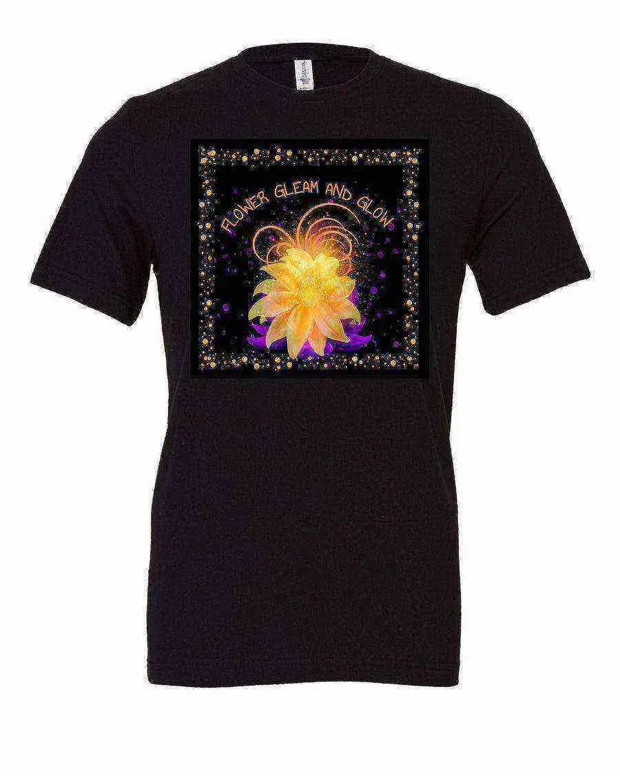 Flower Gleam And Glow Shirt | Magic Golden Flower Shirt - Dylan's Tees