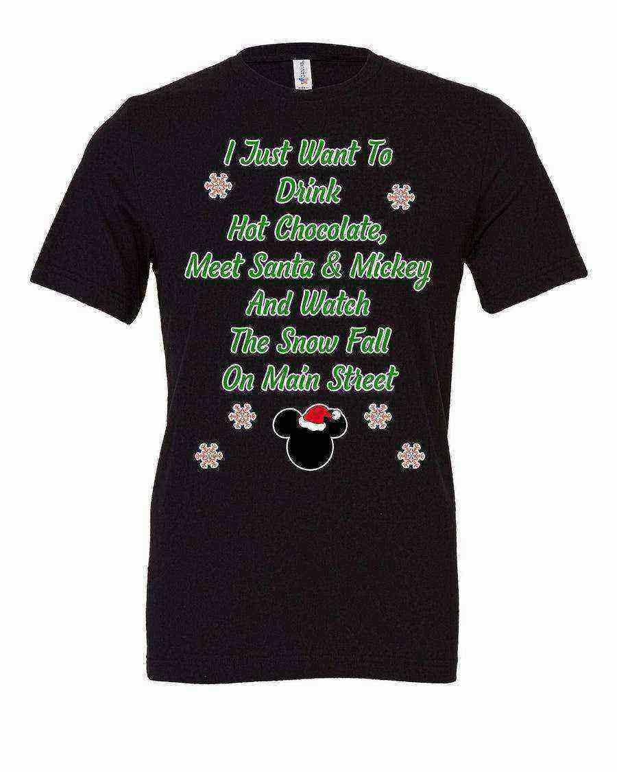 I Just Want to Disney World Christmas Tee - Dylan's Tees