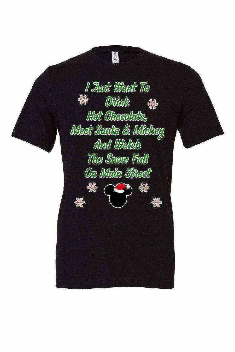 I Just Want to Disney World Christmas Tee - Dylan's Tees