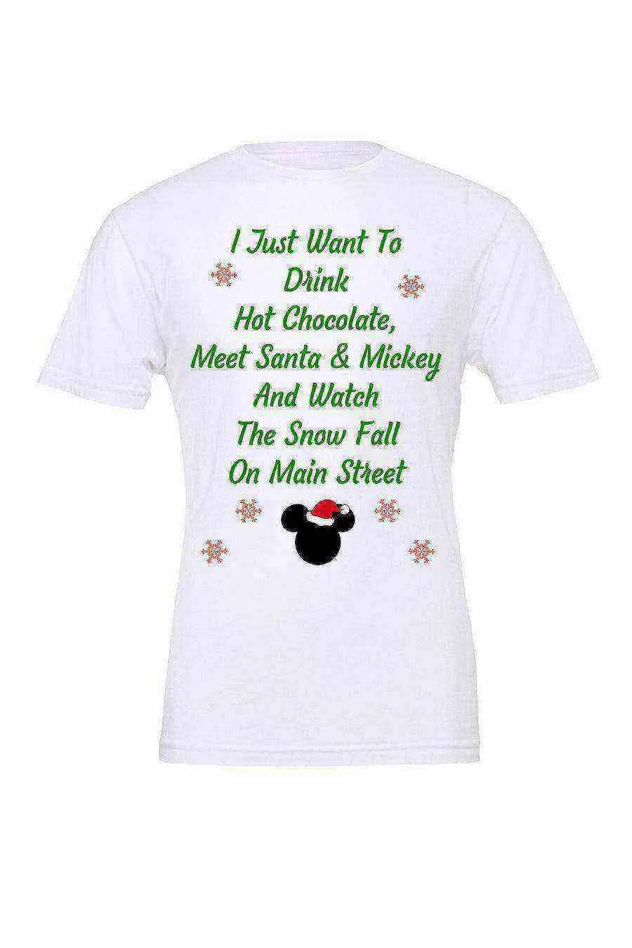 I Just Want to Disney World Christmas Tee - Dylan's Tees
