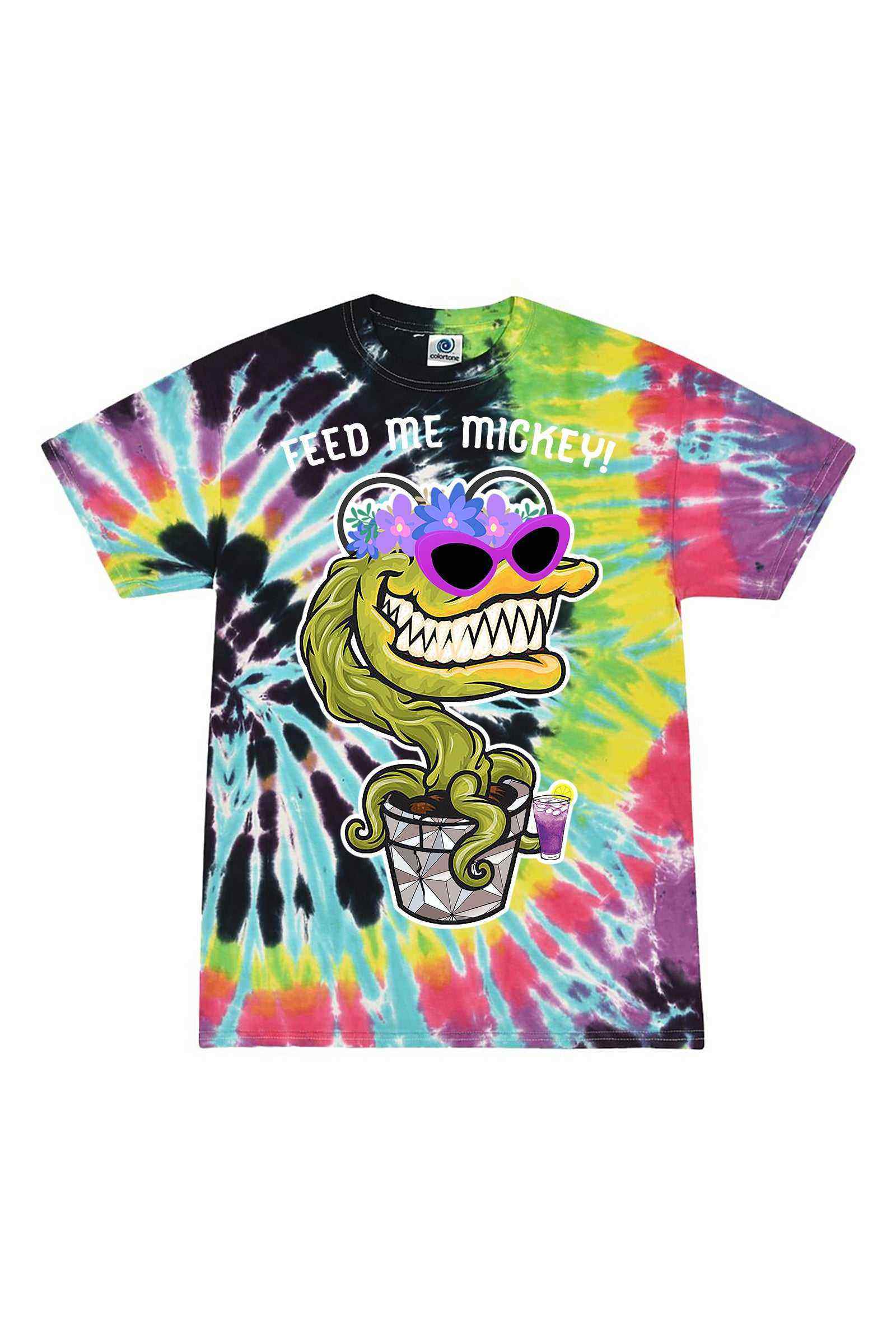 Feed Me Mickey Tie-Dye | Little Shop Of Horrors Shirt - Dylan's Tees