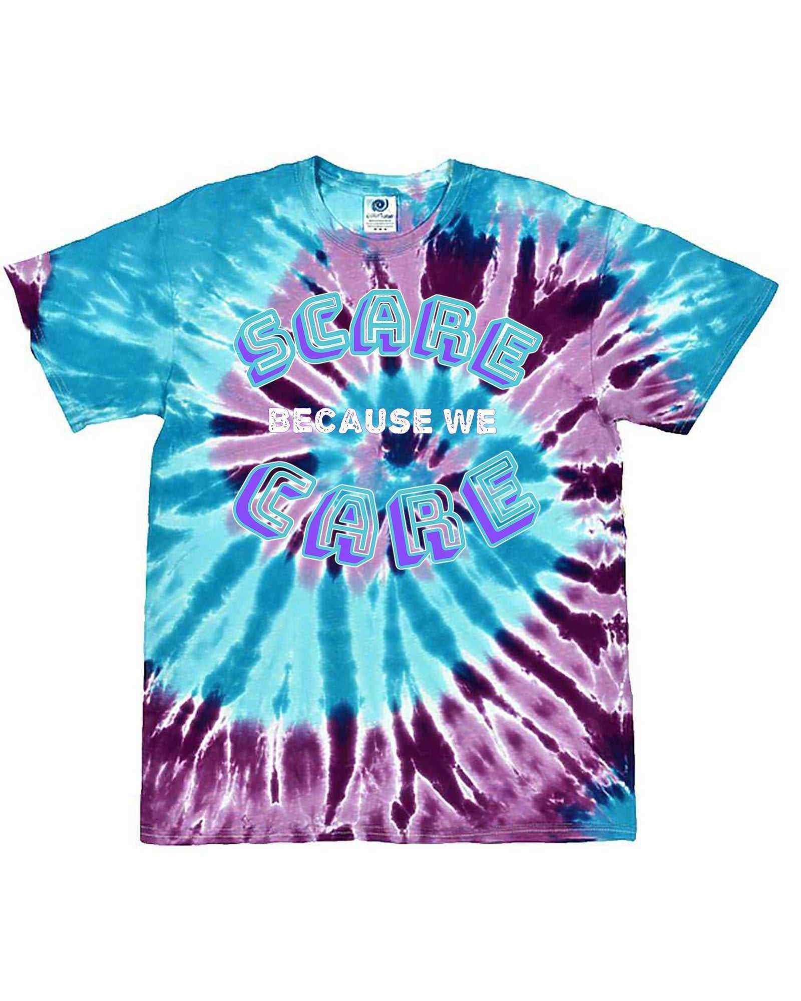 We Scare Because We Care Monsters Inc Tie-Dye - Dylan's Tees