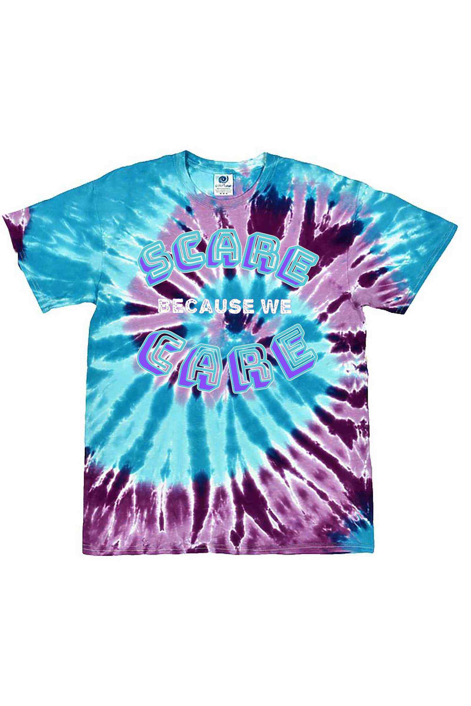 We Scare Because We Care Monsters Inc Tie-Dye - Dylan's Tees