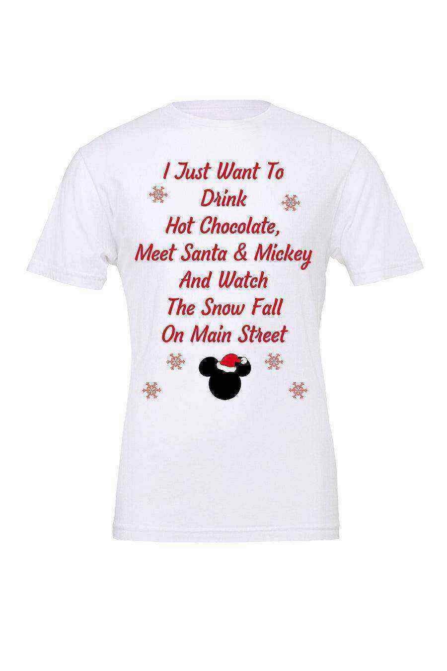 Womens | I Just Want to Disney World Christmas Tee - Dylan's Tees
