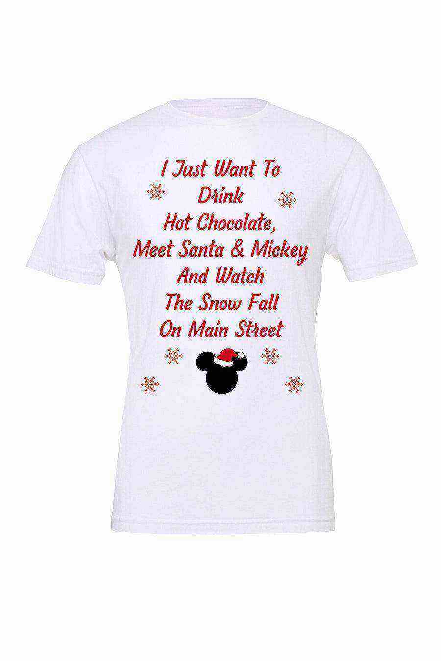 Youth | I Just Want to Disney World Christmas Tee - Dylan's Tees