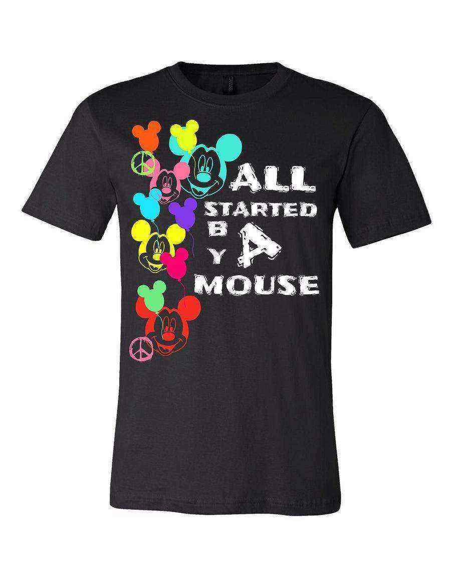 All Started By A Mouse Shirt | Mickey Balloons Shirt - Dylan's Tees