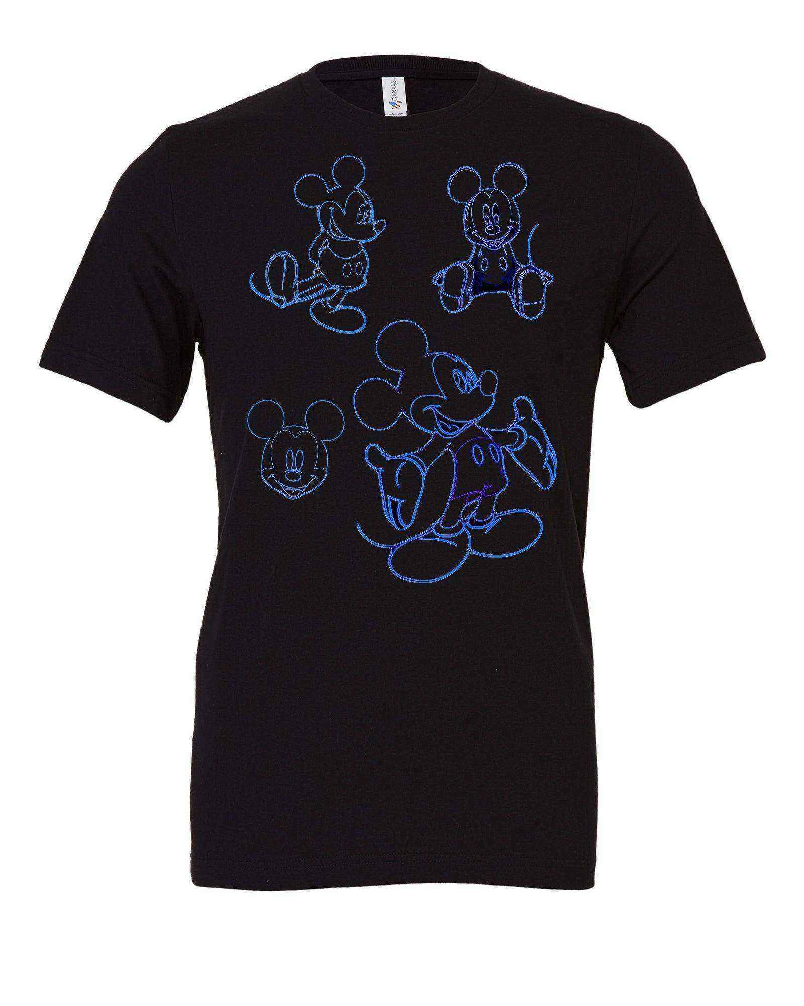 Blue Neon Mickey Shirt | Tron Mickey Shirt | Tomorrowland Mickeys Shirt - Dylan's Tees