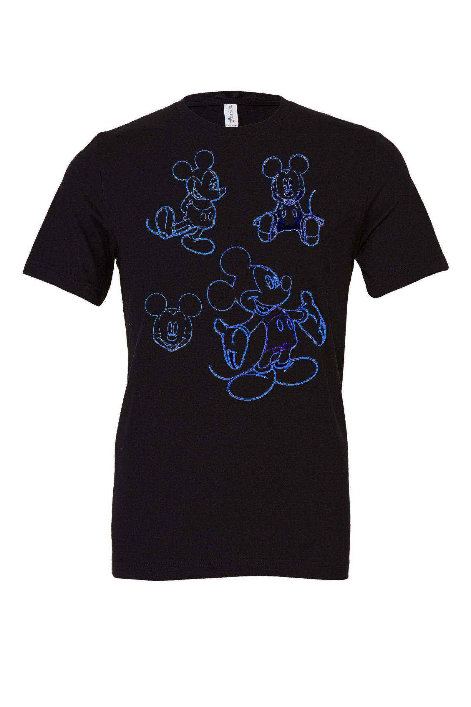 Blue Neon Mickey Shirt | Tron Mickey Shirt | Tomorrowland Mickeys Shirt - Dylan's Tees