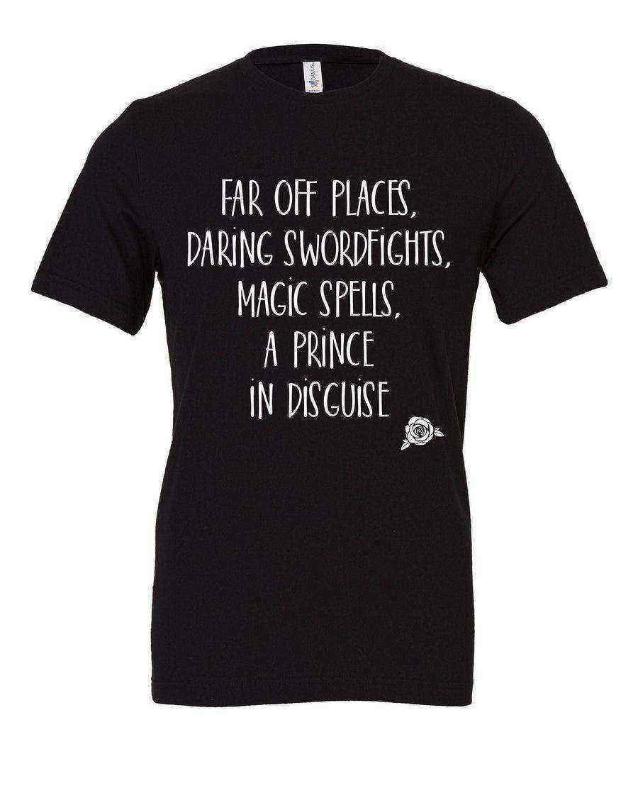 Far off Places White Print Tee - Dylan's Tees