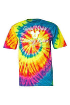 Good Vibes and Disney Rides Rainbow Tie Dye Tee - Dylan's Tees