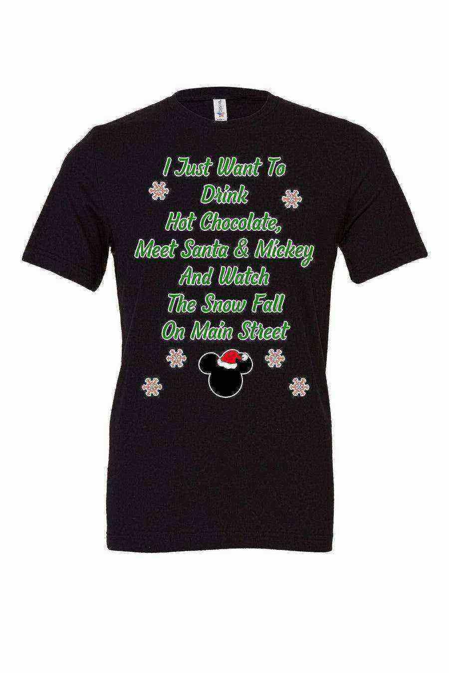 I Just Want to Disney World Christmas Tee - Dylan's Tees