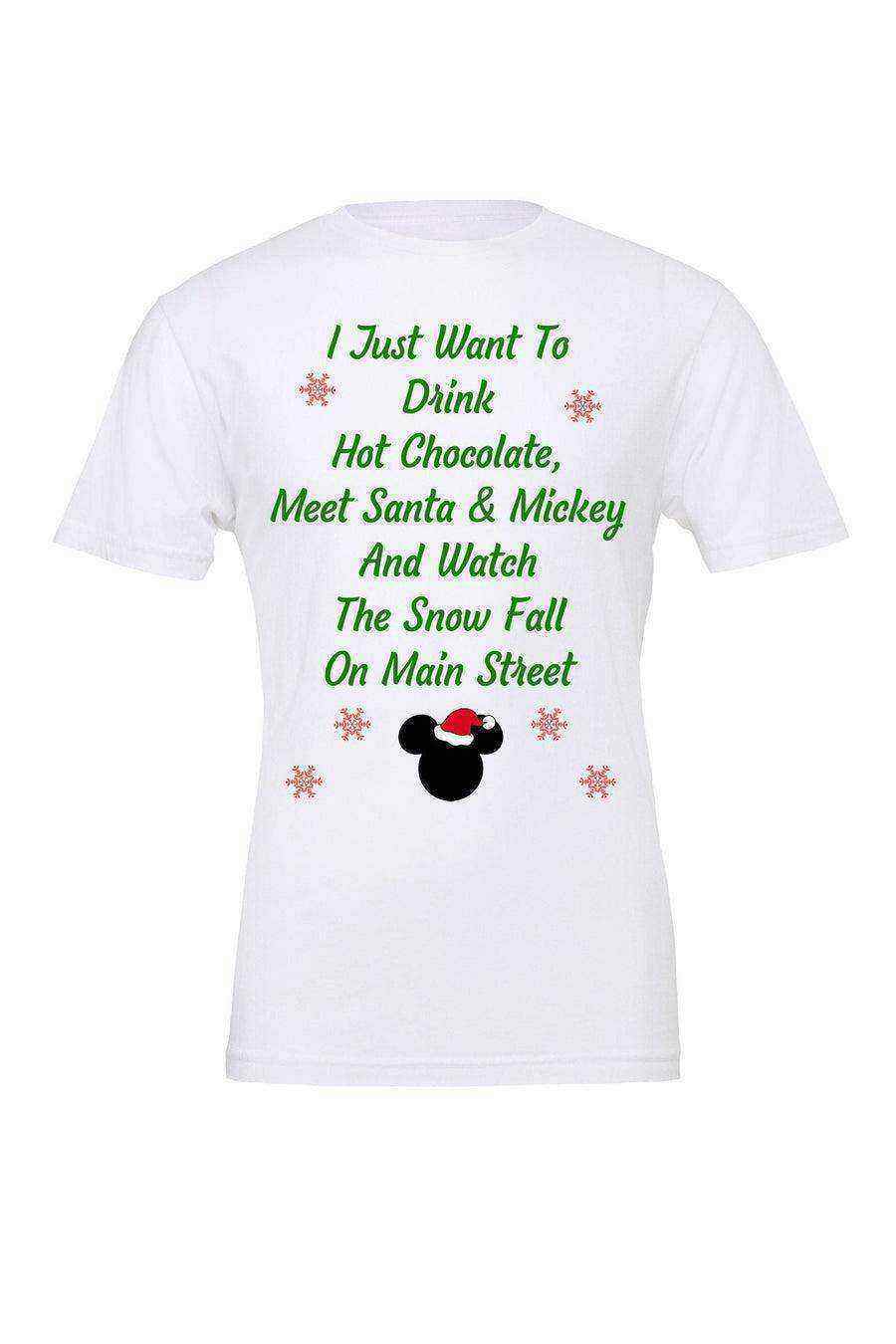 I Just Want to Disney World Christmas Tee - Dylan's Tees