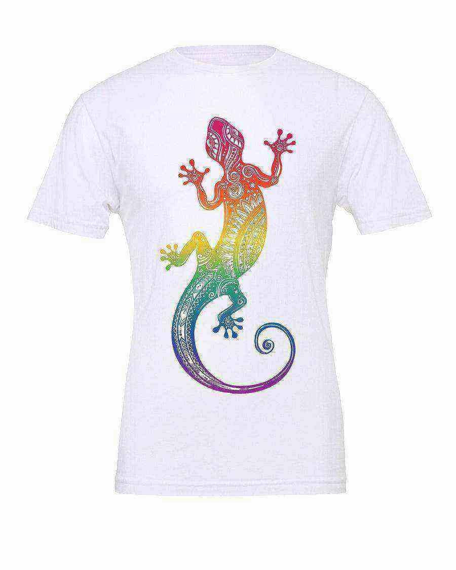Rainbow Lizard Shirt | Rainbow Print - Dylan's Tees