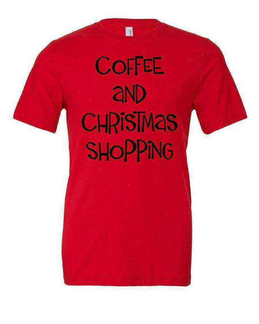 Womens | Coffee and Christmas Shopping Tee - Dylan's Tees