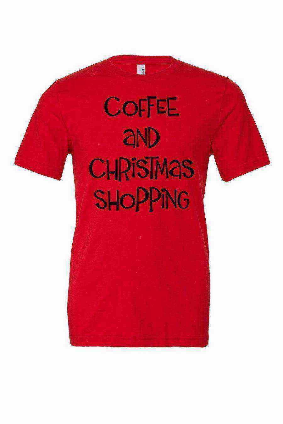 Womens | Coffee and Christmas Shopping Tee - Dylan's Tees