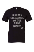 Womens | Far off Places White Print Tee - Dylan's Tees