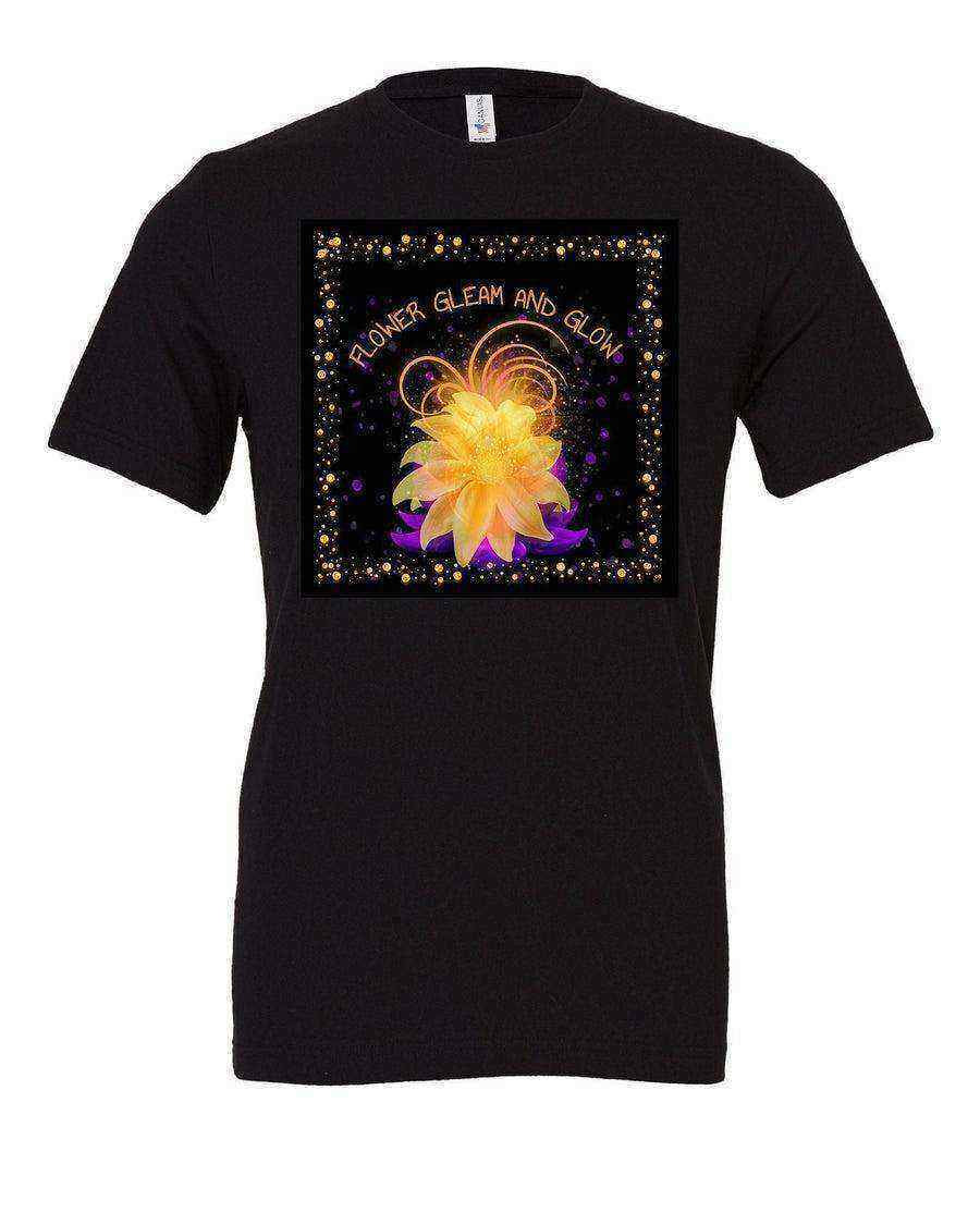Womens | Flower Gleam And Glow Shirt | Magic Golden Flower Shirt - Dylan's Tees