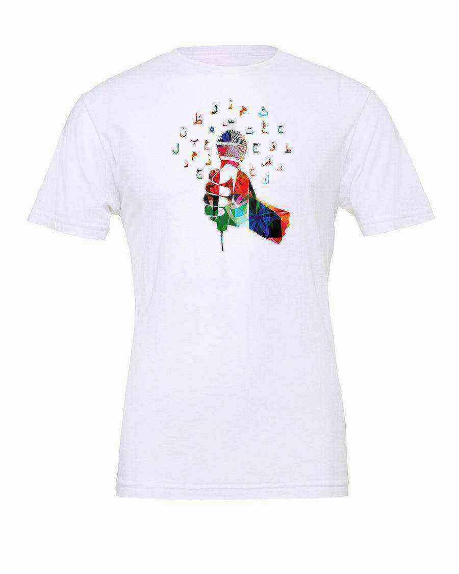 Womens | Music Notes And Microphones Shirt | Colorful Music Notes Tee - Dylan's Tees