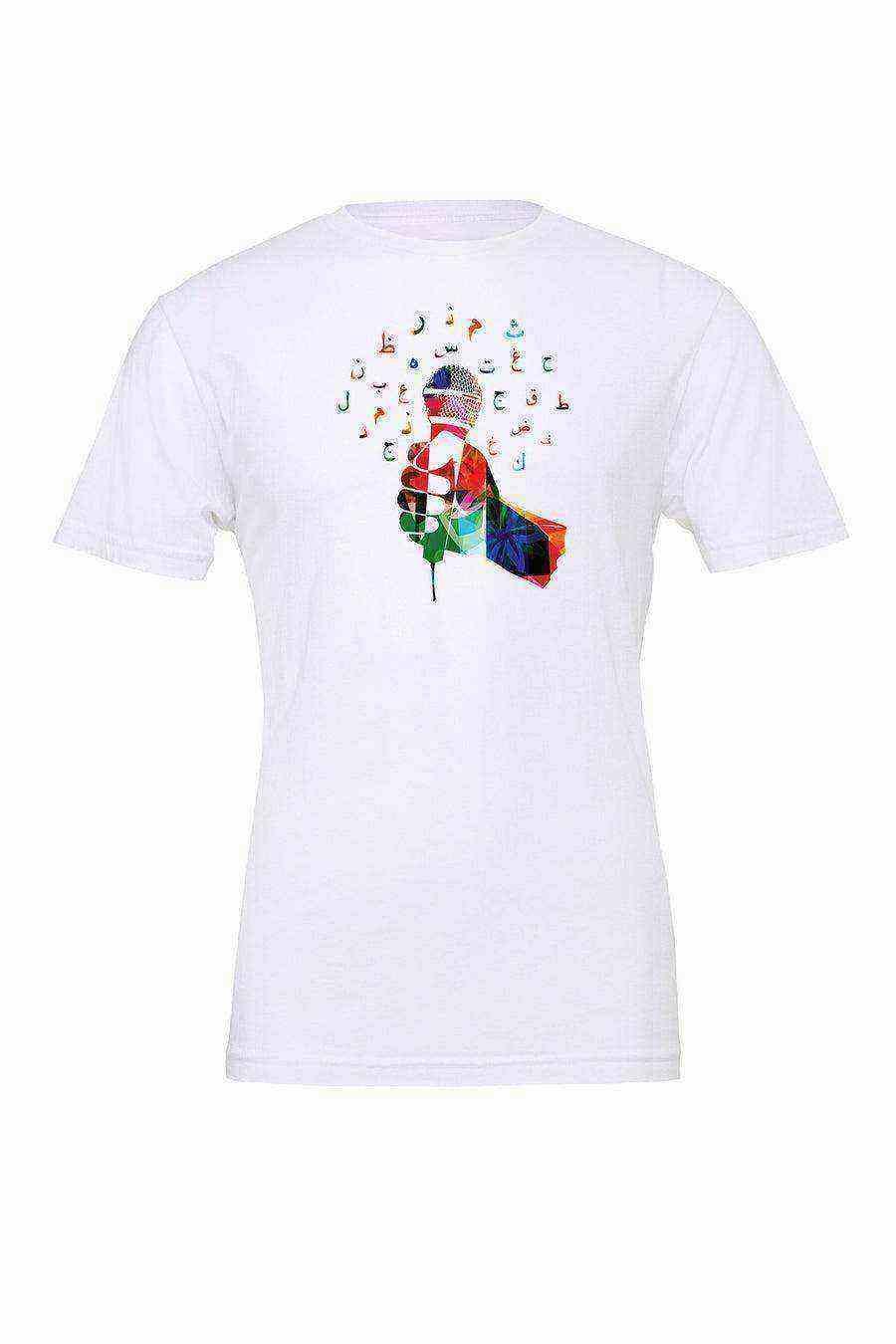 Womens | Music Notes And Microphones Shirt | Colorful Music Notes Tee - Dylan's Tees