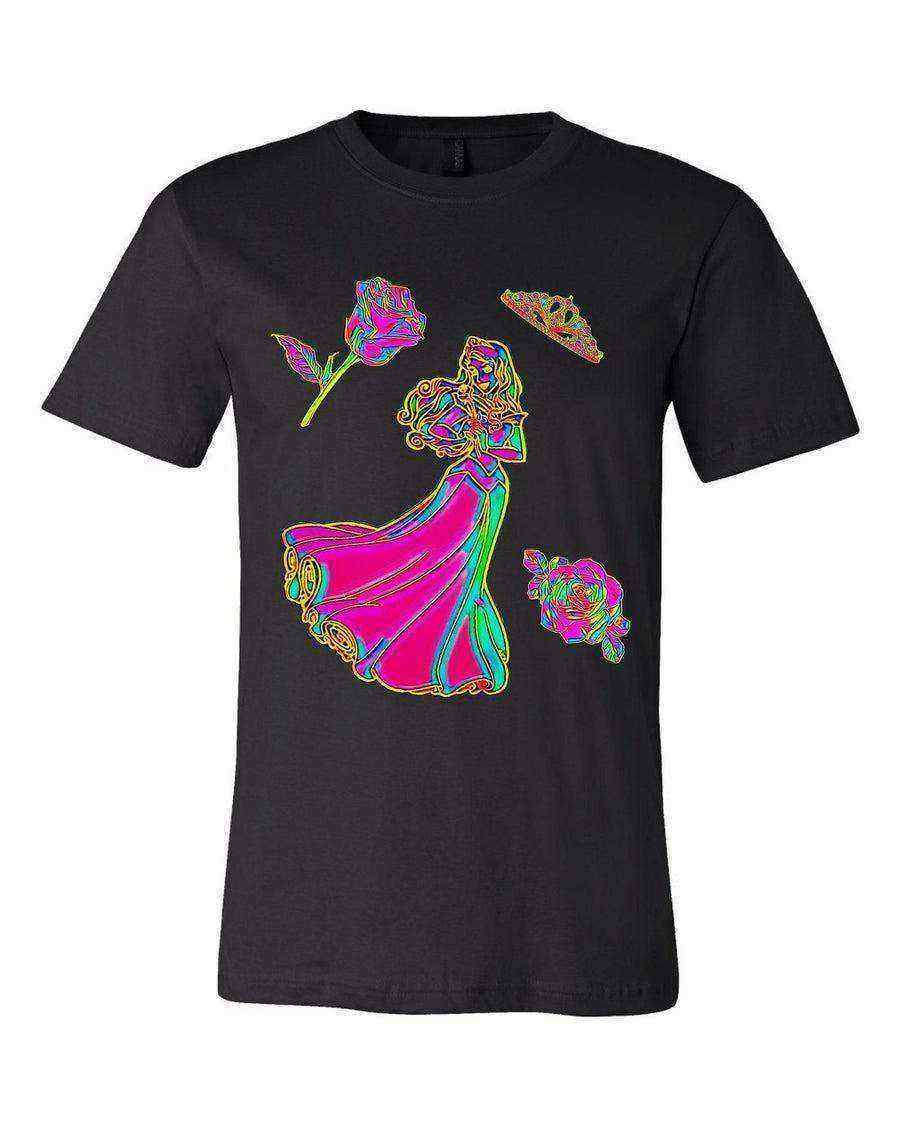 Womens | Sleeping Beauty Tie Dye Patch Shirt | Princess Aurora - Dylan's Tees