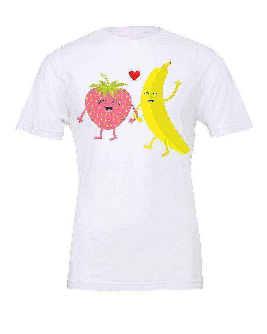 Womens | Strawberry Banana Love Shirt | Summer Shirt | Fruit Shirt - Dylan's Tees