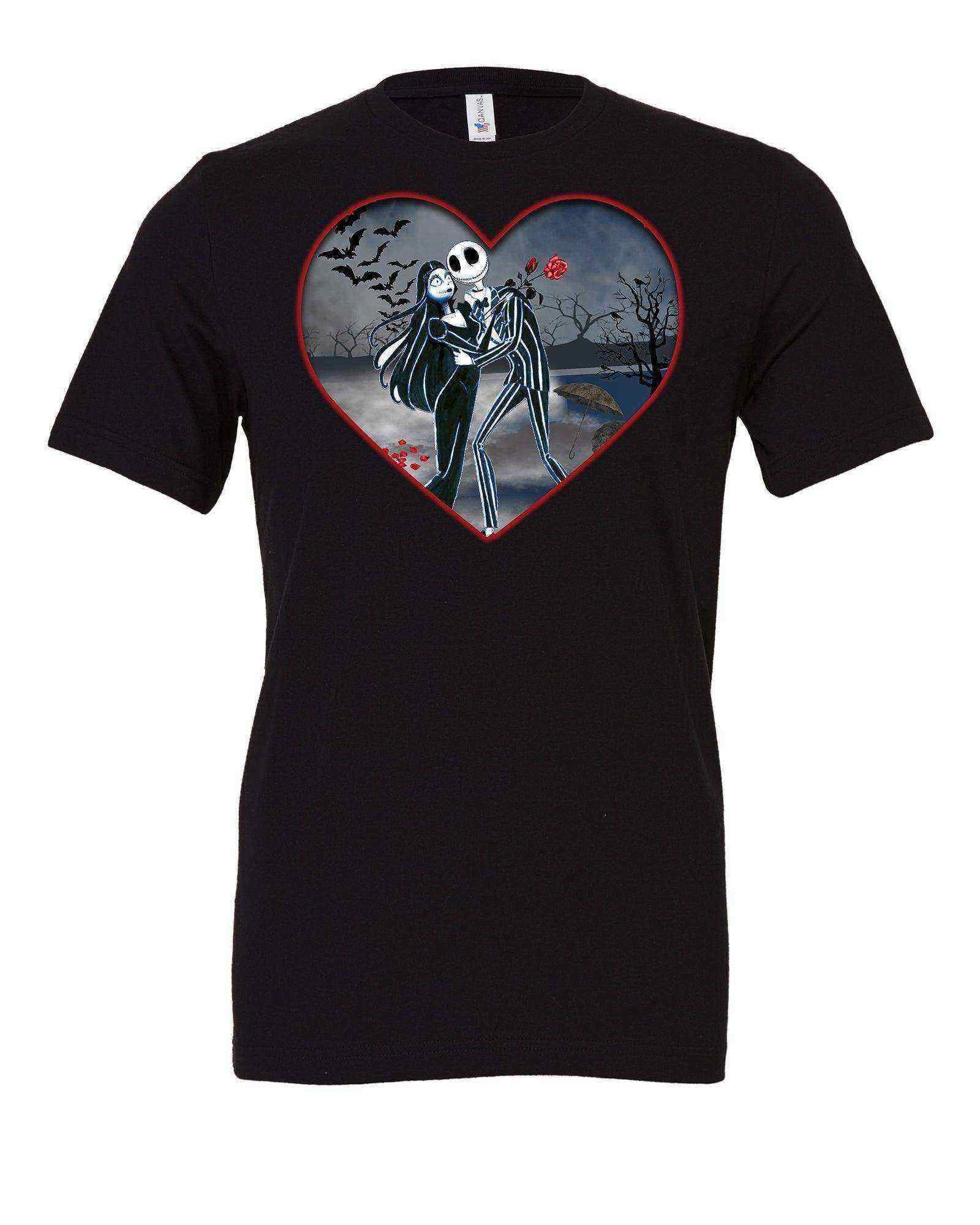 Womens | The Skellington Family Shirt | Addams Valentines Day Shirt | Jack And Sally Shirt - Dylan's Tees