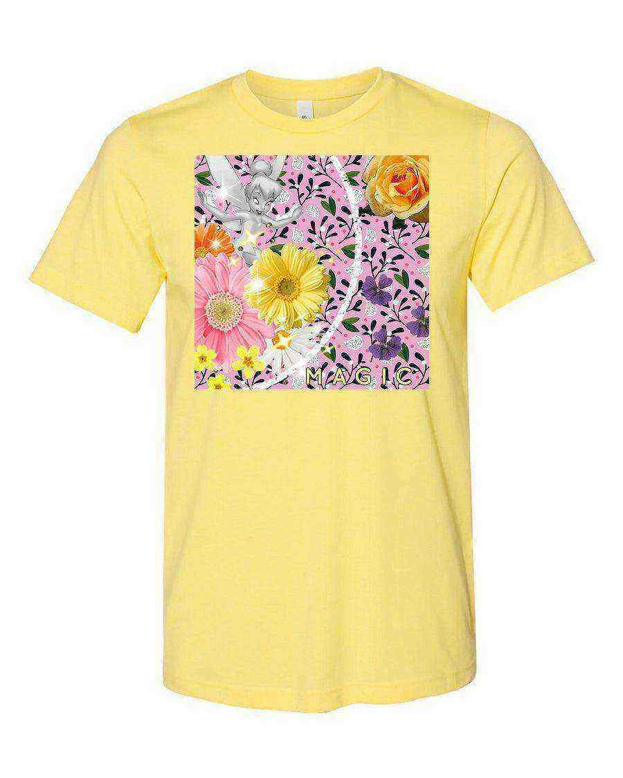 Womens | Tinker Bell Floral Shirt | Peter Pan Shirt - Dylan's Tees