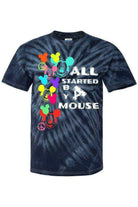 Youth | All Started By A Mouse Tie-Dye Tee | Mickey Balloons Tee - Dylan's Tees