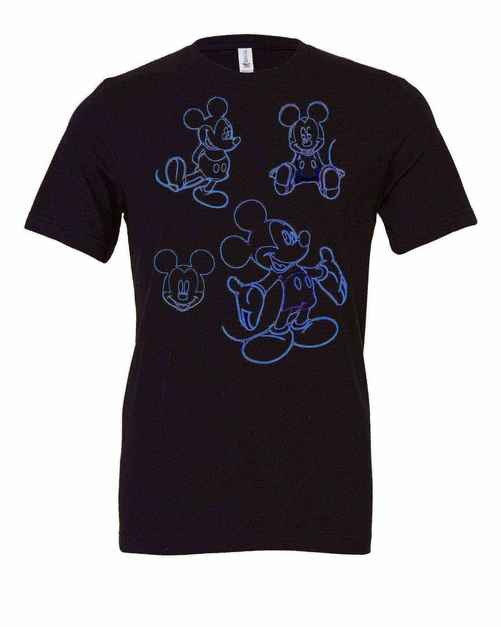 Youth | Blue Neon Mickey Shirt | Tron Mickey Shirt | Tomorrowland Mickeys Shirt - Dylan's Tees
