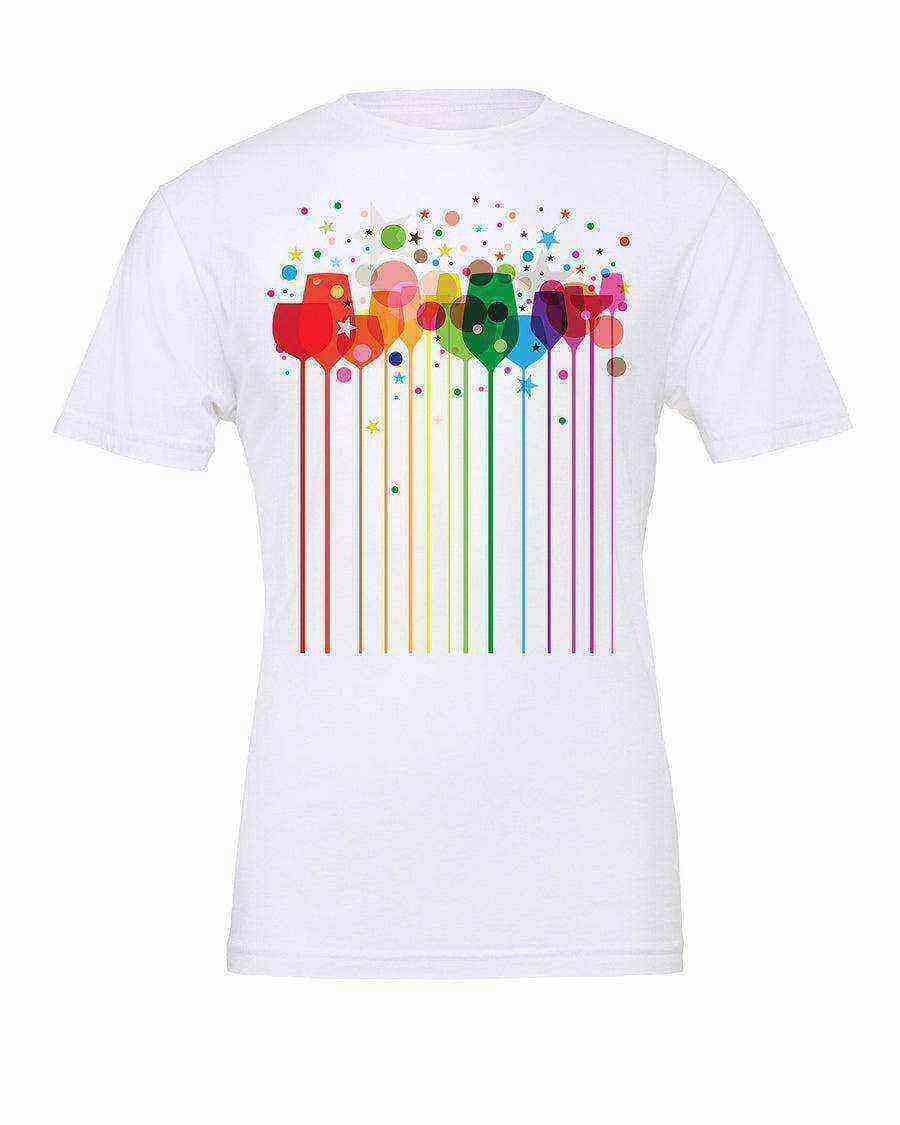 Youth | Colorful Wine Glasses shirt | Wine Shirt | Wine Glasses - Dylan's Tees