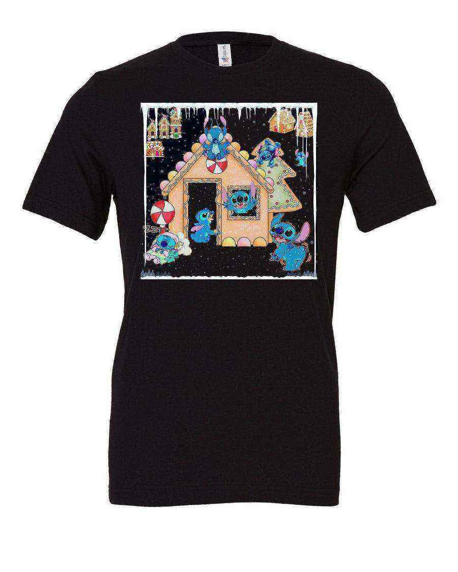 Youth | Stitch Finds A Gingerbread House Shirt | Stitch Christmas Shirt - Dylan's Tees